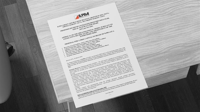 Gruppo ILPRA: Crescita a Doppia Cifra nel 2025 nell’Anno del Nostro 70° Anniversario